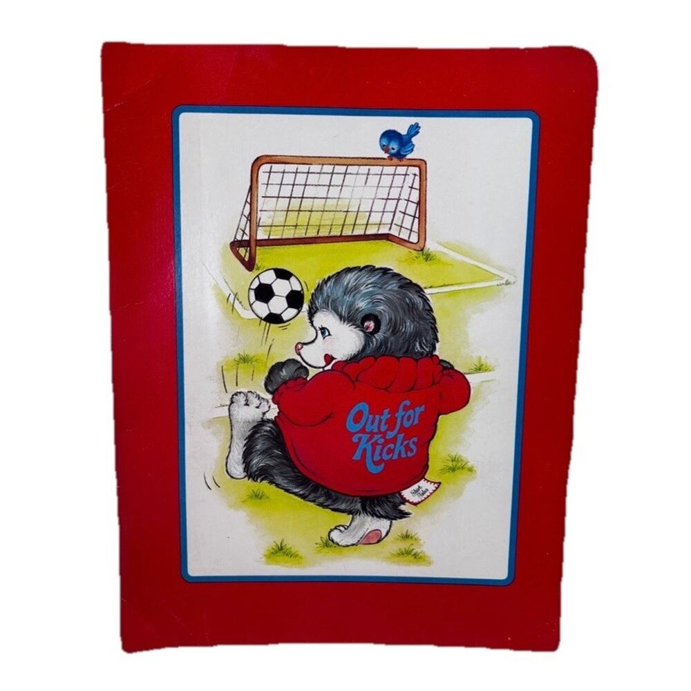 1982 Vintage Shirt Tales HALLMARK Folder "Out for Kicks" Porcupine